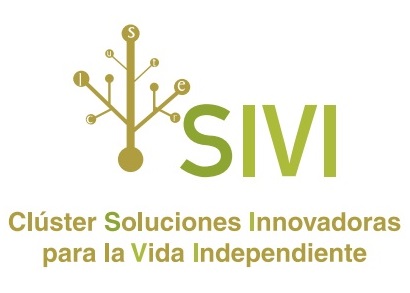logo de sivi con el texto: Cluster soluciones innovadoras para la vida independiente