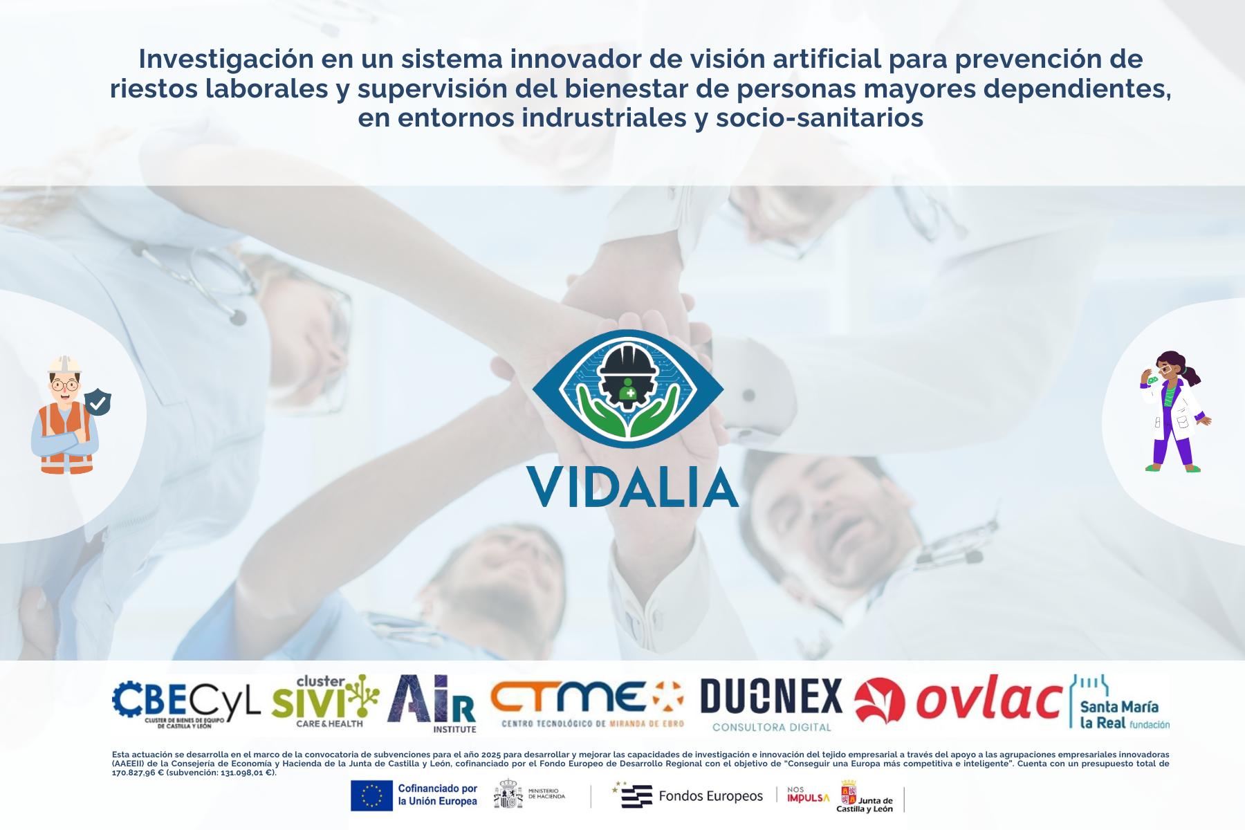 VIDALIA: Investigación en un sistema innovador de visión artificial para prevención de riesgos laborales y supervisión del bienestar de personas mayores dependientes, en entornos industriales y socio-sanitarios