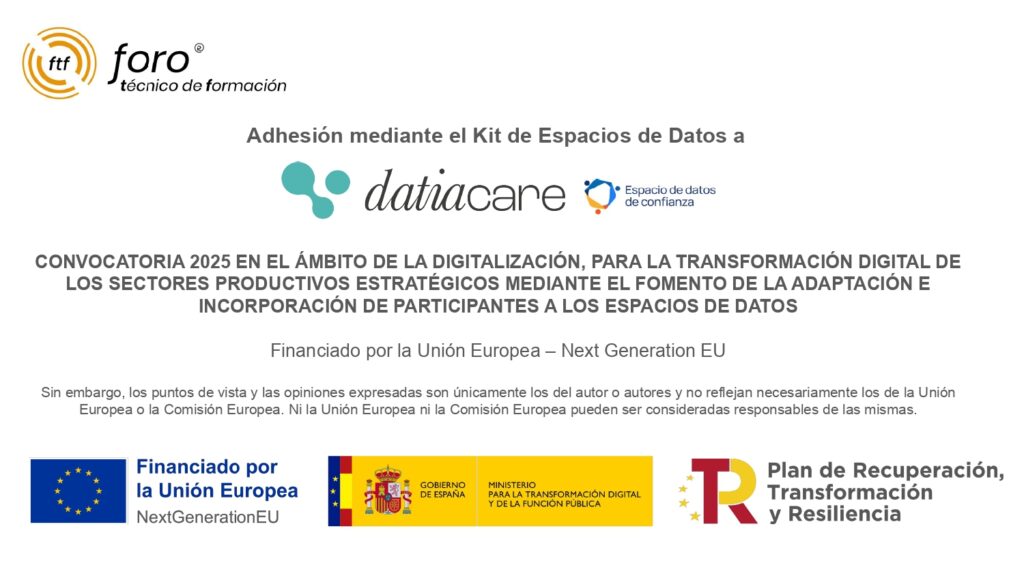 Foro Técnico de Formación se adhiere a DATIACARE